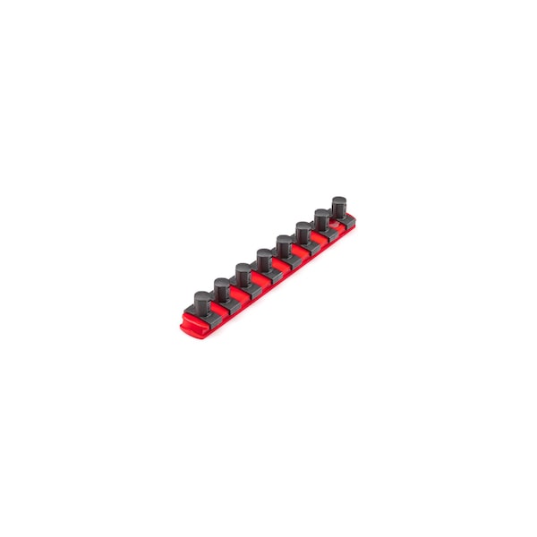 Tekton 1/2 Inch Drive x 8 Inch Socket Rail, 8 Clips (Red) OSR21108 - main
